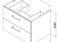Тумба под раковину Ideal Standard Playa 70 см тёмно-серый