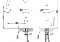 Смеситель Zenta Celeste Z0301_R для кухонной мойки