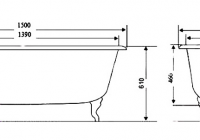 Чугунная ванна Timo Standart 3V 150x70 без ручек