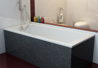 Ванна из литьевого мрамора Фэма Алессандрия (слив-перелив золото)