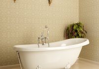 Ванна из литьевого мрамора Фэма Салерно (ножки белые, слив-перелив пластик)