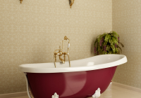 Ванна из литьевого мрамора Фэма Салерно (ножки белые, слив-перелив пластик)