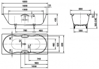 �������� ����� Kaldewei Ambiente Novola Duo Star 257 � ��������� Easy-Clean