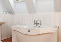 Ванна из литьевого мрамора Фэма Франческа (фурнитура хром)