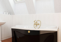 Ванна из литьевого мрамора Фэма Франческа (фурнитура хром)