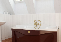 Ванна из литьевого мрамора Фэма Франческа (фурнитура хром)