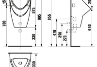 Писсуар Jika Livo 4020.0 подвесной, с внутренним подводом воды