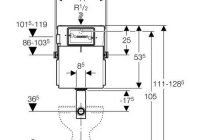Смывной бачок скрытого монтажа Geberit UP182 109.160.00.1 для унитазов