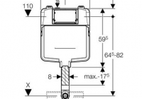 Смывной бачок скрытого монтажа Geberit UP720 109.771.00.1 для унитазов