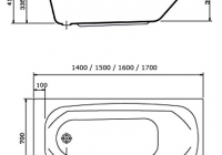 Акриловая ванна Vidima Сириус (160 см)