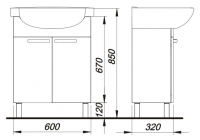 Мебель для ванны IFO Arret 60